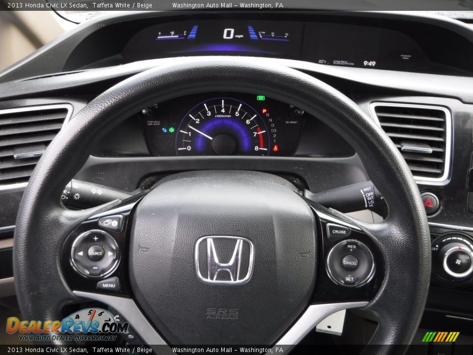 2013 Honda Civic LX Sedan Taffeta White / Beige Photo #16