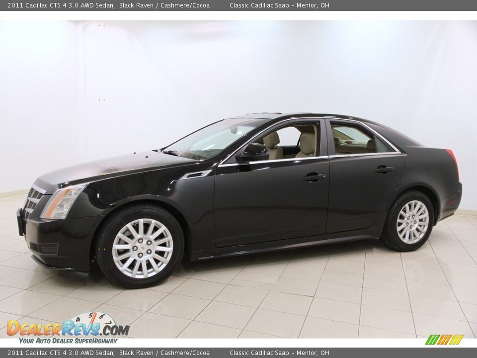 2011 Cadillac CTS 4 3.0 AWD Sedan Black Raven / Cashmere/Cocoa Photo #3