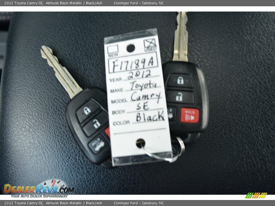 2012 Toyota Camry SE Attitude Black Metallic / Black/Ash Photo #23