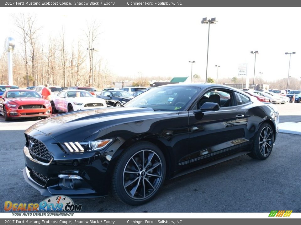 2017 Ford Mustang Ecoboost Coupe Shadow Black / Ebony Photo #3