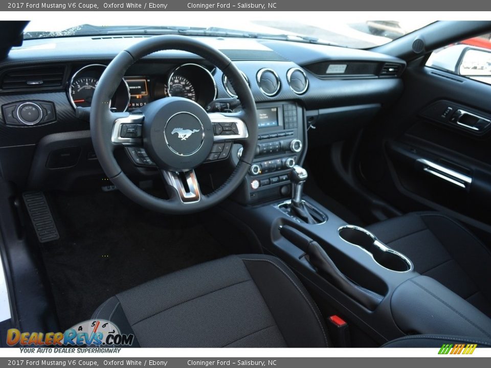 2017 Ford Mustang V6 Coupe Oxford White / Ebony Photo #7