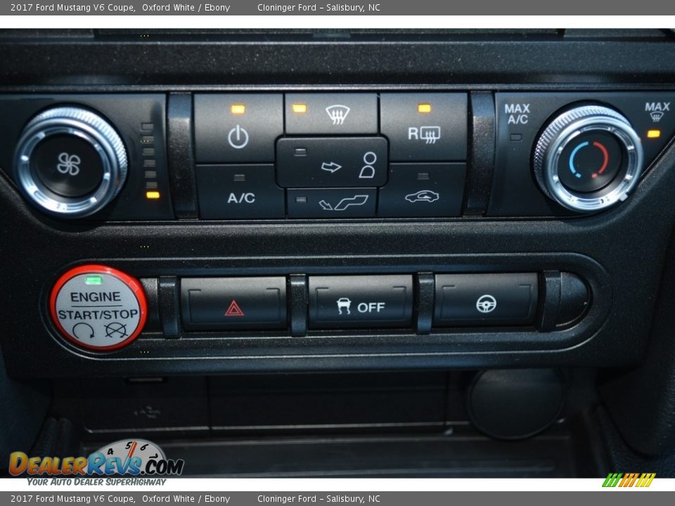 2017 Ford Mustang V6 Coupe Oxford White / Ebony Photo #12