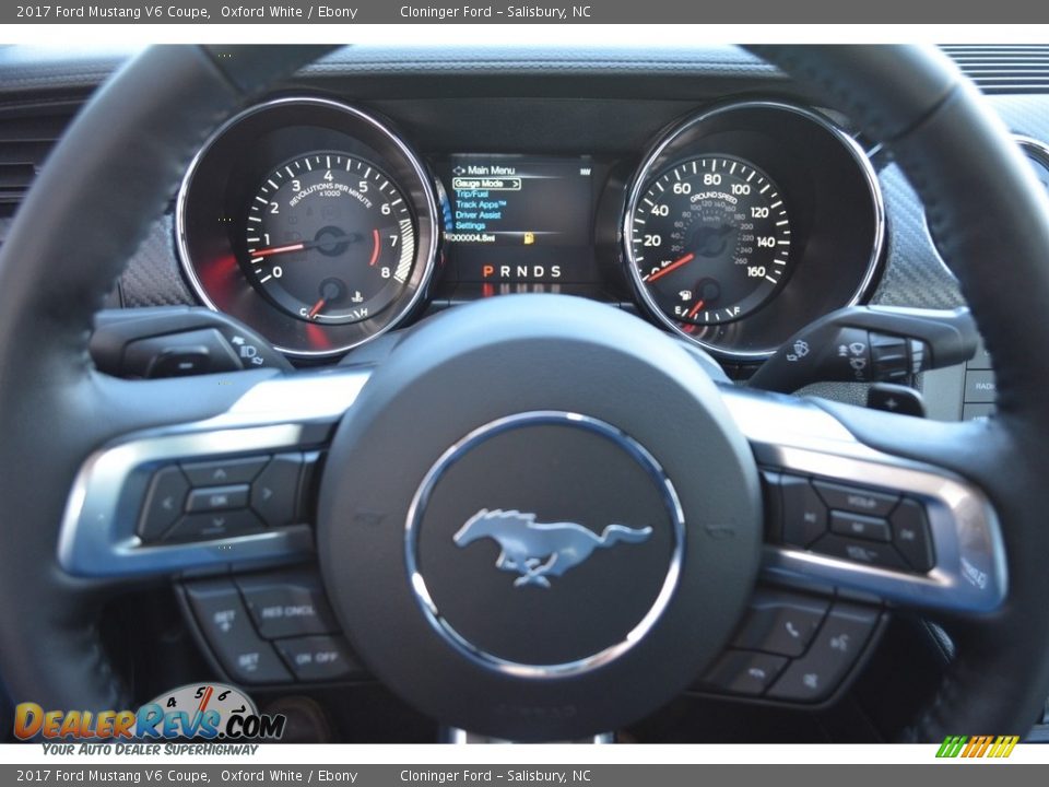 2017 Ford Mustang V6 Coupe Oxford White / Ebony Photo #14