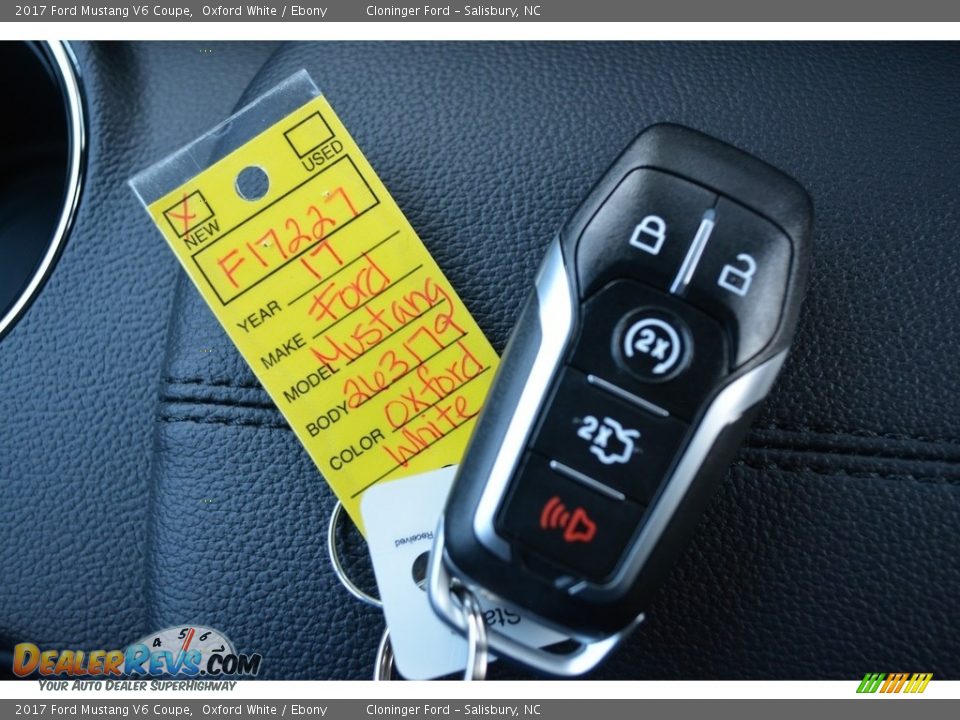 2017 Ford Mustang V6 Coupe Oxford White / Ebony Photo #16