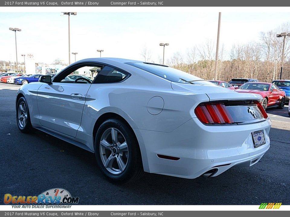 2017 Ford Mustang V6 Coupe Oxford White / Ebony Photo #17
