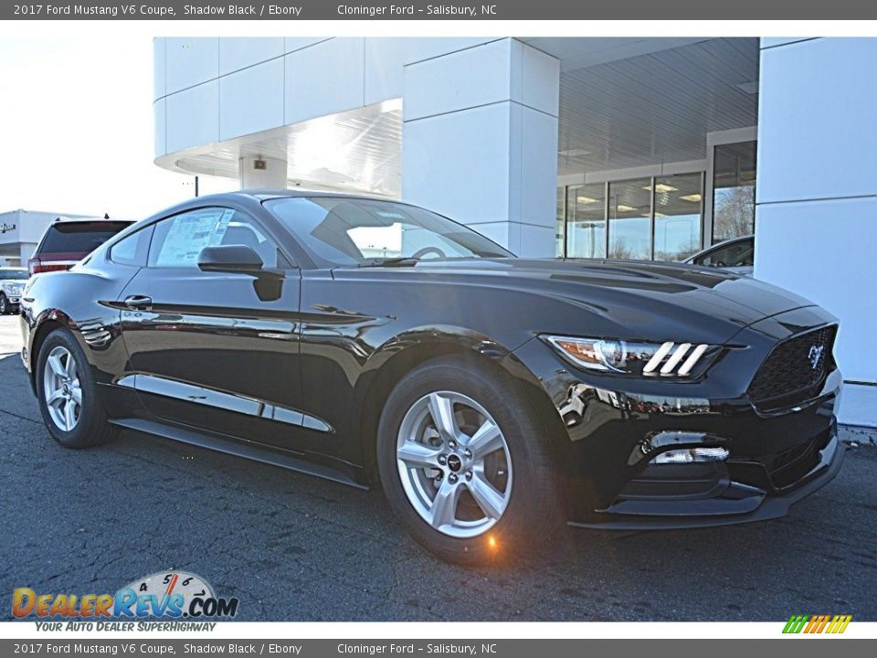 2017 Ford Mustang V6 Coupe Shadow Black / Ebony Photo #1