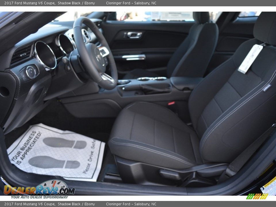 2017 Ford Mustang V6 Coupe Shadow Black / Ebony Photo #6
