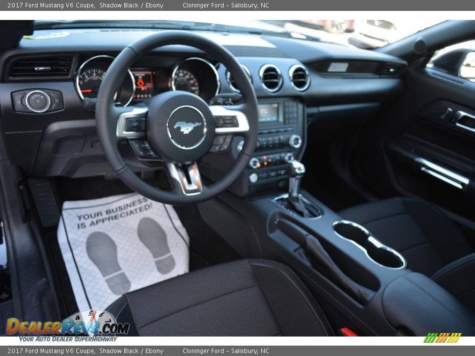 2017 Ford Mustang V6 Coupe Shadow Black / Ebony Photo #7