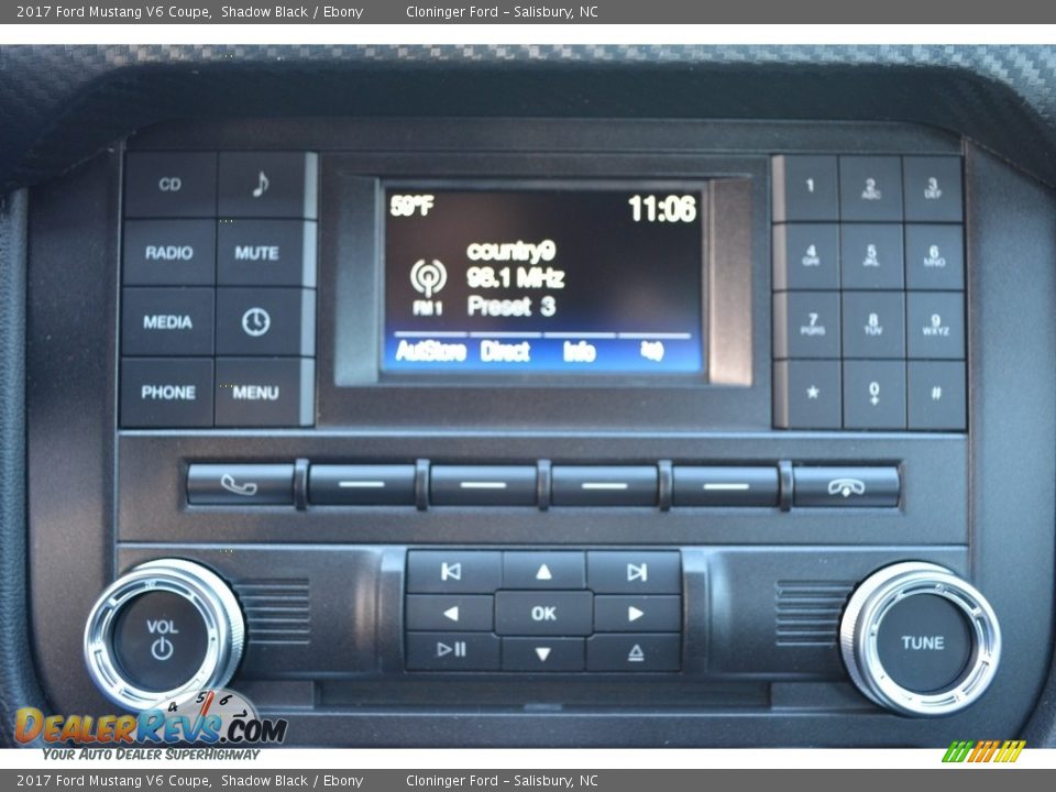 2017 Ford Mustang V6 Coupe Shadow Black / Ebony Photo #9