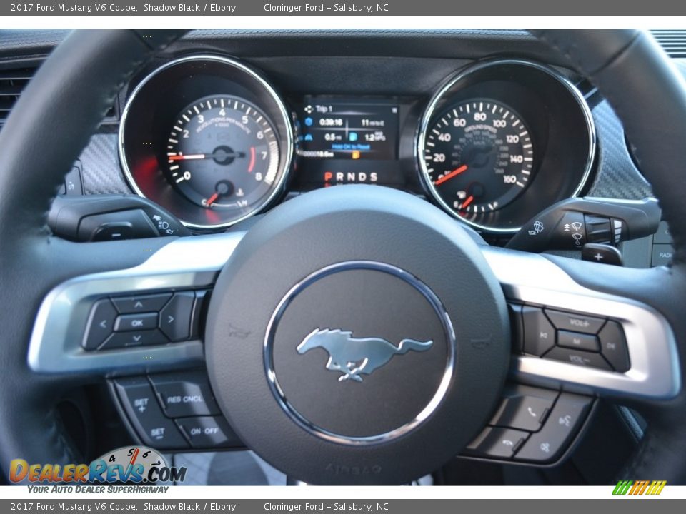 2017 Ford Mustang V6 Coupe Shadow Black / Ebony Photo #13