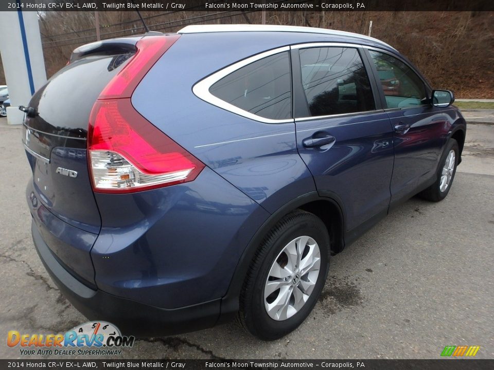 2014 Honda CR-V EX-L AWD Twilight Blue Metallic / Gray Photo #2