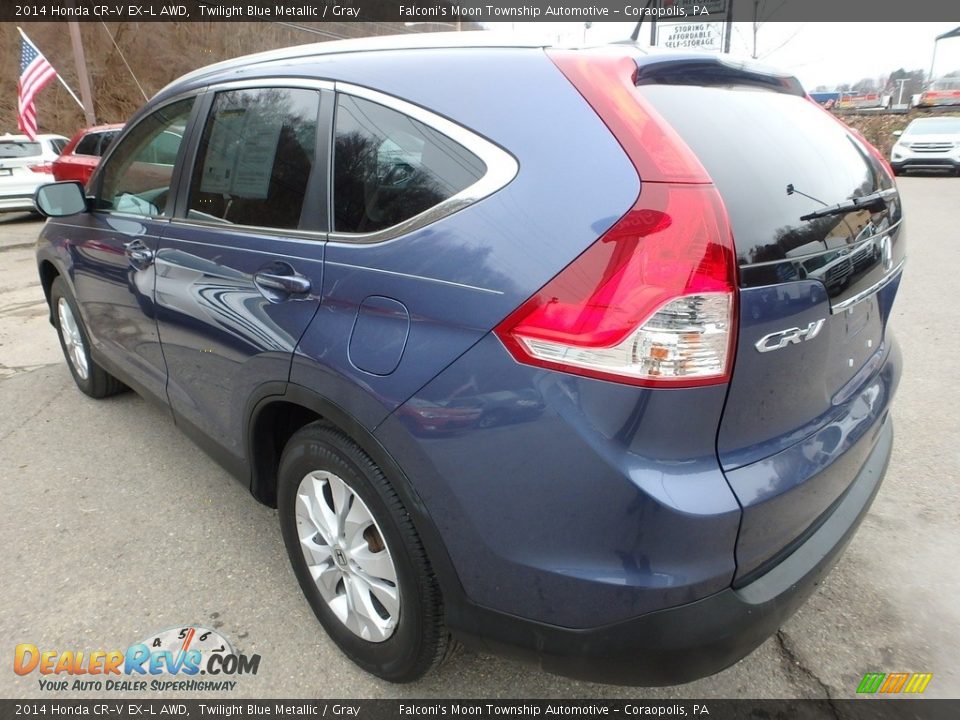 2014 Honda CR-V EX-L AWD Twilight Blue Metallic / Gray Photo #5