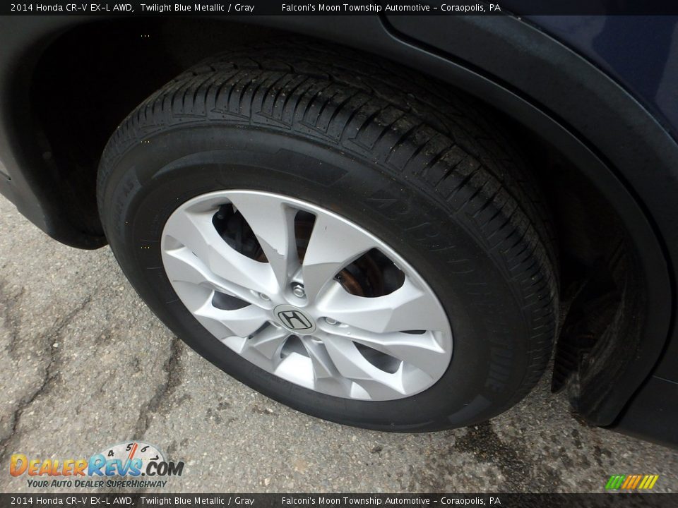 2014 Honda CR-V EX-L AWD Twilight Blue Metallic / Gray Photo #10