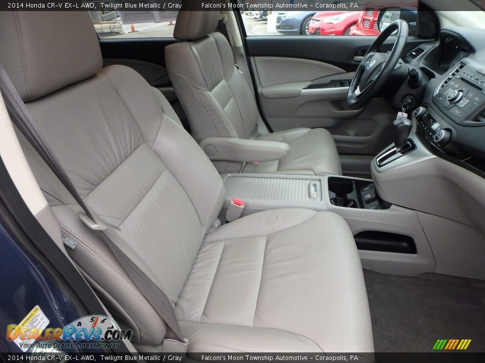 2014 Honda CR-V EX-L AWD Twilight Blue Metallic / Gray Photo #11