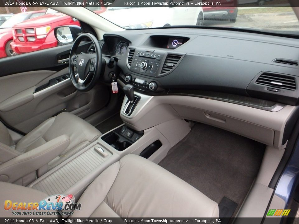 2014 Honda CR-V EX-L AWD Twilight Blue Metallic / Gray Photo #12