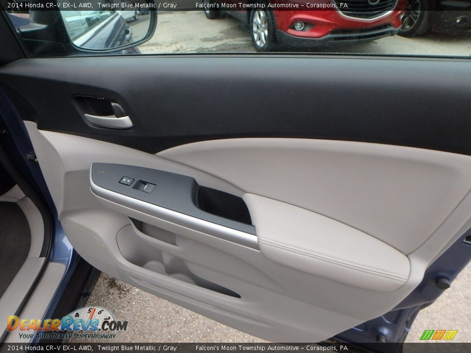2014 Honda CR-V EX-L AWD Twilight Blue Metallic / Gray Photo #13