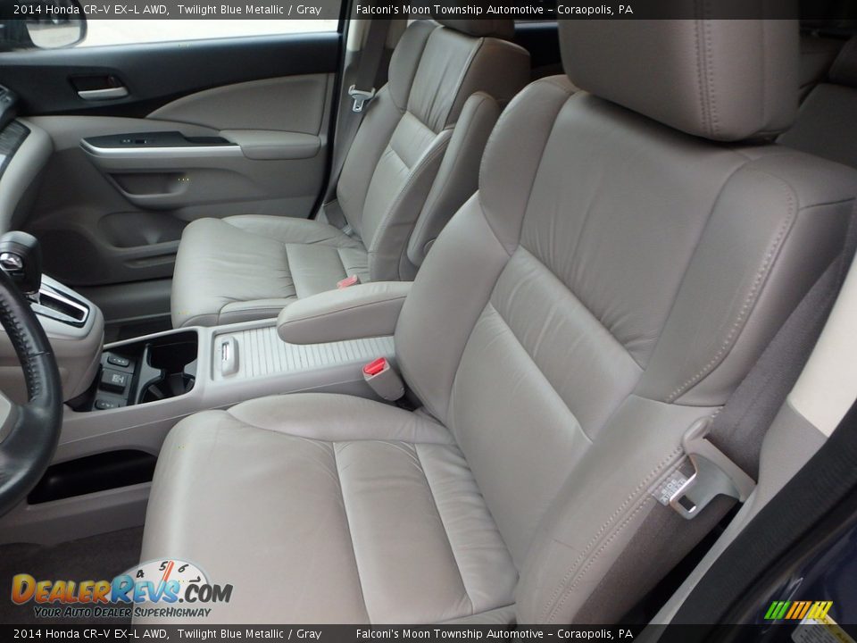 2014 Honda CR-V EX-L AWD Twilight Blue Metallic / Gray Photo #16