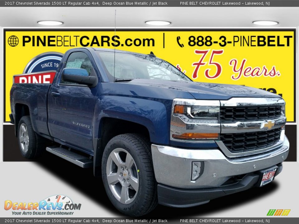 2017 Chevrolet Silverado 1500 LT Regular Cab 4x4 Deep Ocean Blue Metallic / Jet Black Photo #1