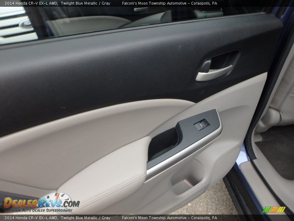 2014 Honda CR-V EX-L AWD Twilight Blue Metallic / Gray Photo #19