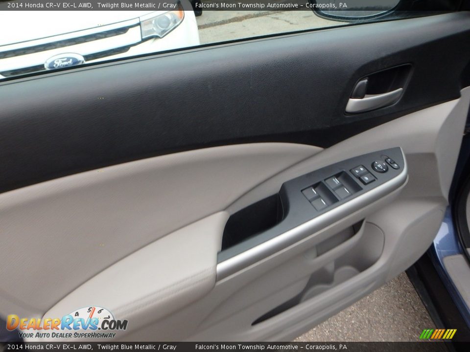 2014 Honda CR-V EX-L AWD Twilight Blue Metallic / Gray Photo #20