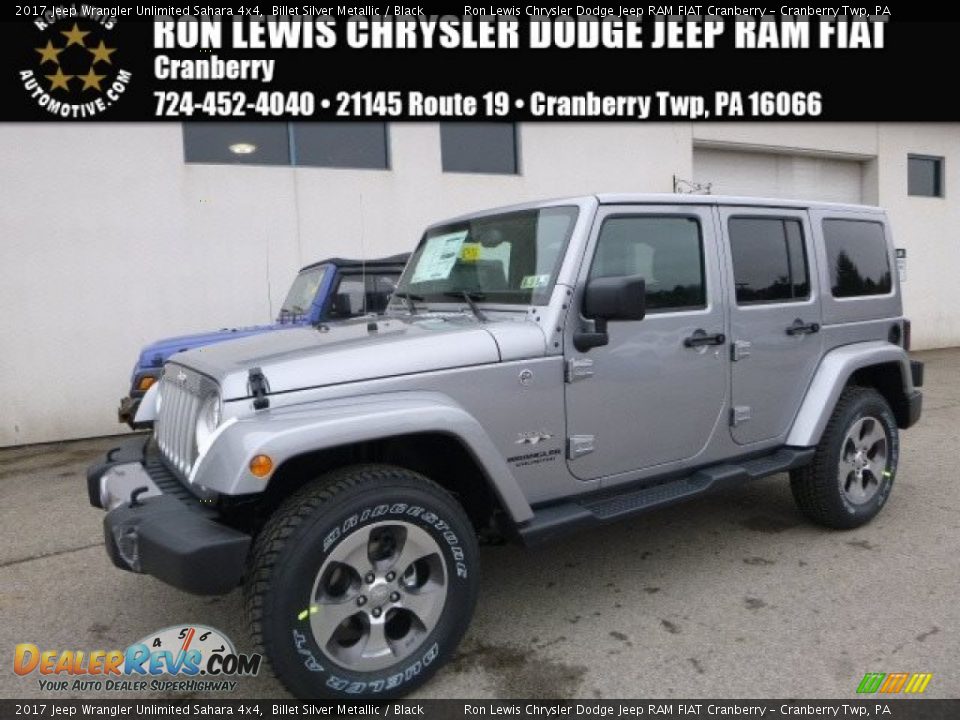 2017 Jeep Wrangler Unlimited Sahara 4x4 Billet Silver Metallic / Black Photo #1