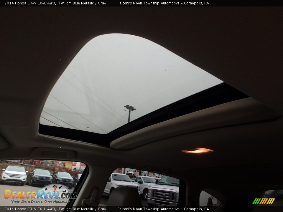 2014 Honda CR-V EX-L AWD Twilight Blue Metallic / Gray Photo #22