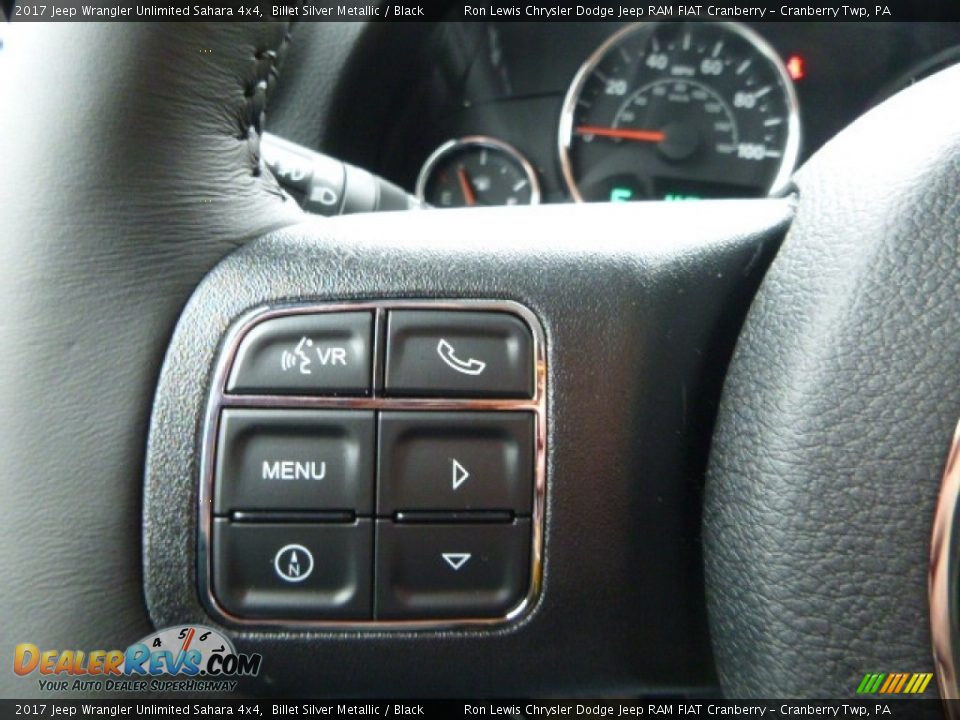 2017 Jeep Wrangler Unlimited Sahara 4x4 Billet Silver Metallic / Black Photo #17