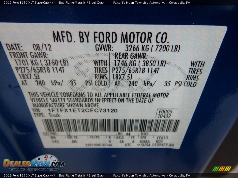 2012 Ford F150 XLT SuperCab 4x4 Blue Flame Metallic / Steel Gray Photo #24