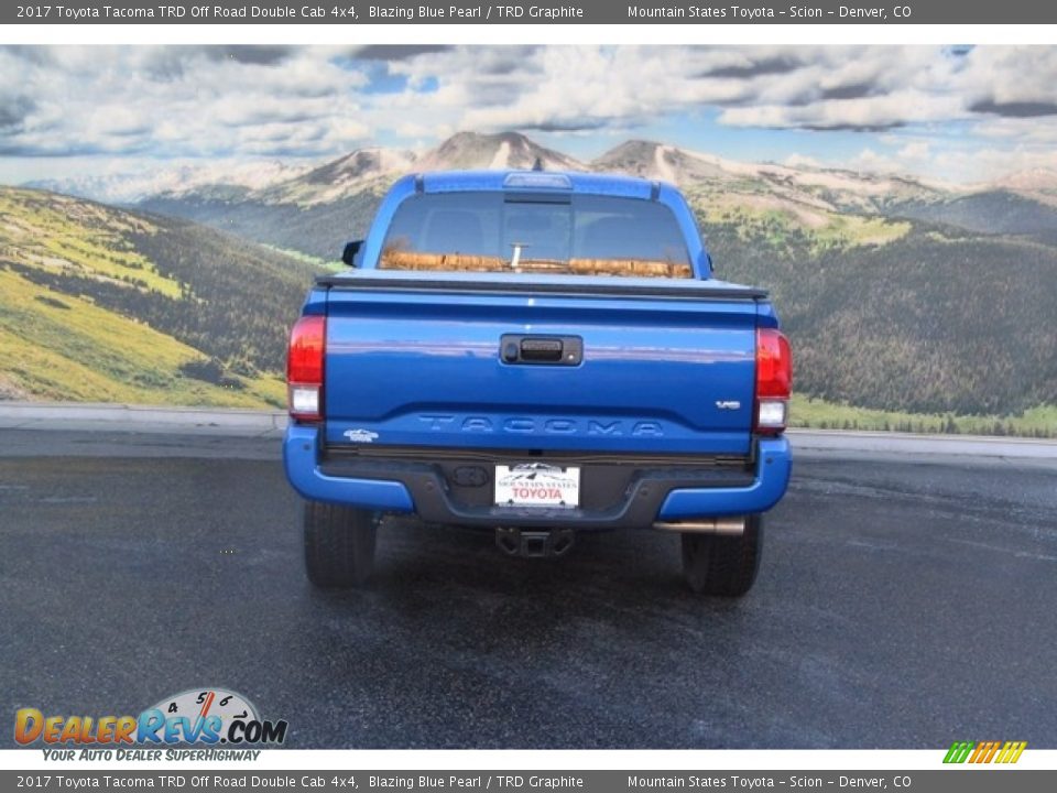 2017 Toyota Tacoma TRD Off Road Double Cab 4x4 Blazing Blue Pearl / TRD Graphite Photo #4