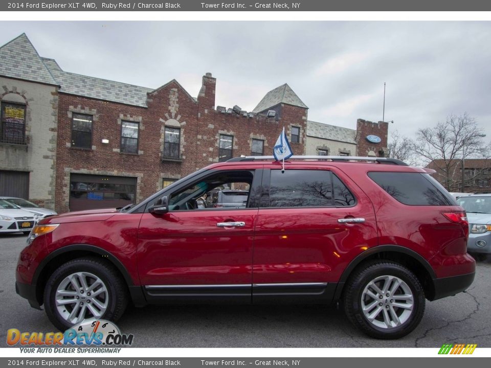 2014 Ford Explorer XLT 4WD Ruby Red / Charcoal Black Photo #3