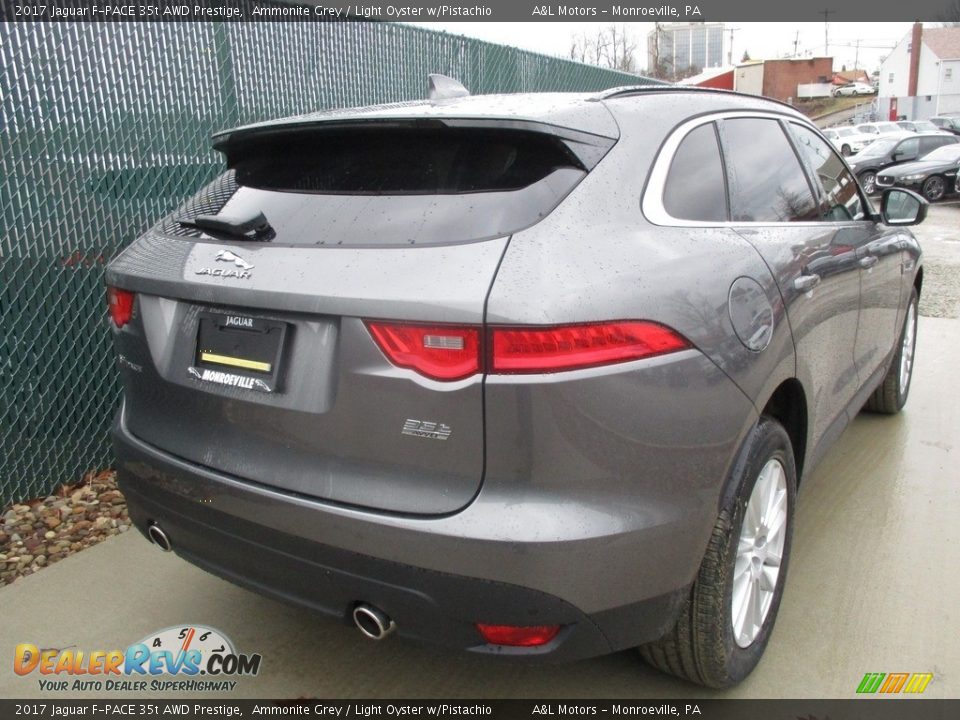 2017 Jaguar F-PACE 35t AWD Prestige Ammonite Grey / Light Oyster w/Pistachio Photo #4