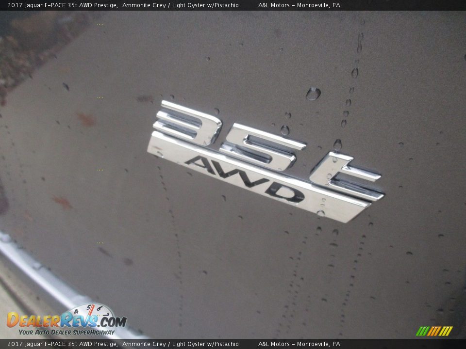 2017 Jaguar F-PACE 35t AWD Prestige Ammonite Grey / Light Oyster w/Pistachio Photo #5