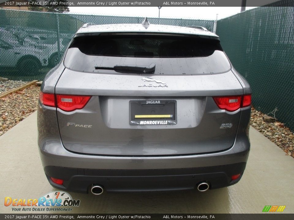 2017 Jaguar F-PACE 35t AWD Prestige Ammonite Grey / Light Oyster w/Pistachio Photo #10
