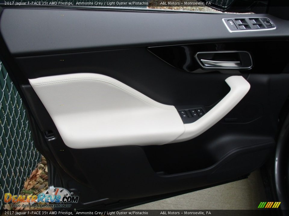 2017 Jaguar F-PACE 35t AWD Prestige Ammonite Grey / Light Oyster w/Pistachio Photo #11