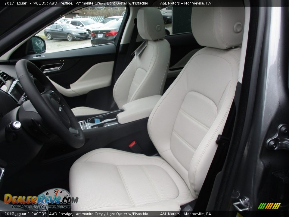 2017 Jaguar F-PACE 35t AWD Prestige Ammonite Grey / Light Oyster w/Pistachio Photo #13