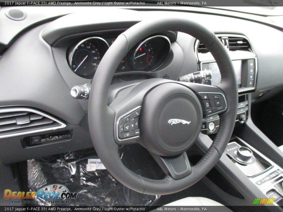2017 Jaguar F-PACE 35t AWD Prestige Ammonite Grey / Light Oyster w/Pistachio Photo #15