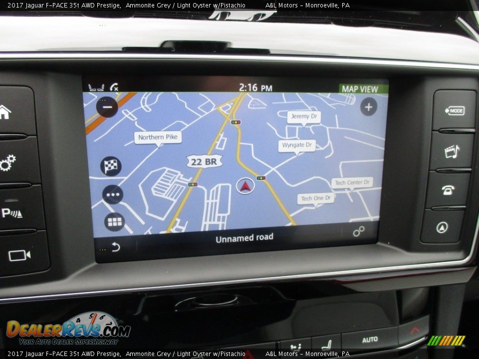 2017 Jaguar F-PACE 35t AWD Prestige Ammonite Grey / Light Oyster w/Pistachio Photo #17