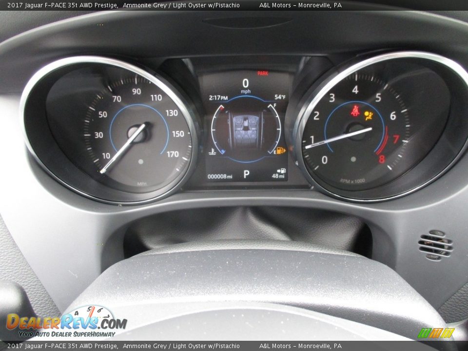 2017 Jaguar F-PACE 35t AWD Prestige Ammonite Grey / Light Oyster w/Pistachio Photo #20