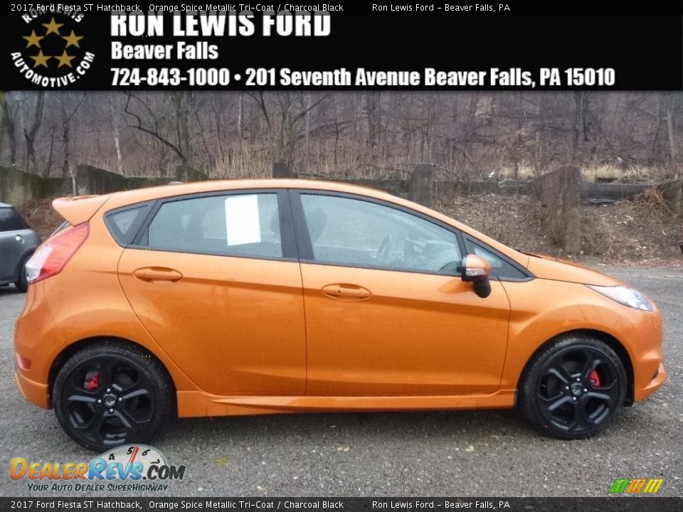 2017 Ford Fiesta ST Hatchback Orange Spice Metallic Tri-Coat / Charcoal Black Photo #1
