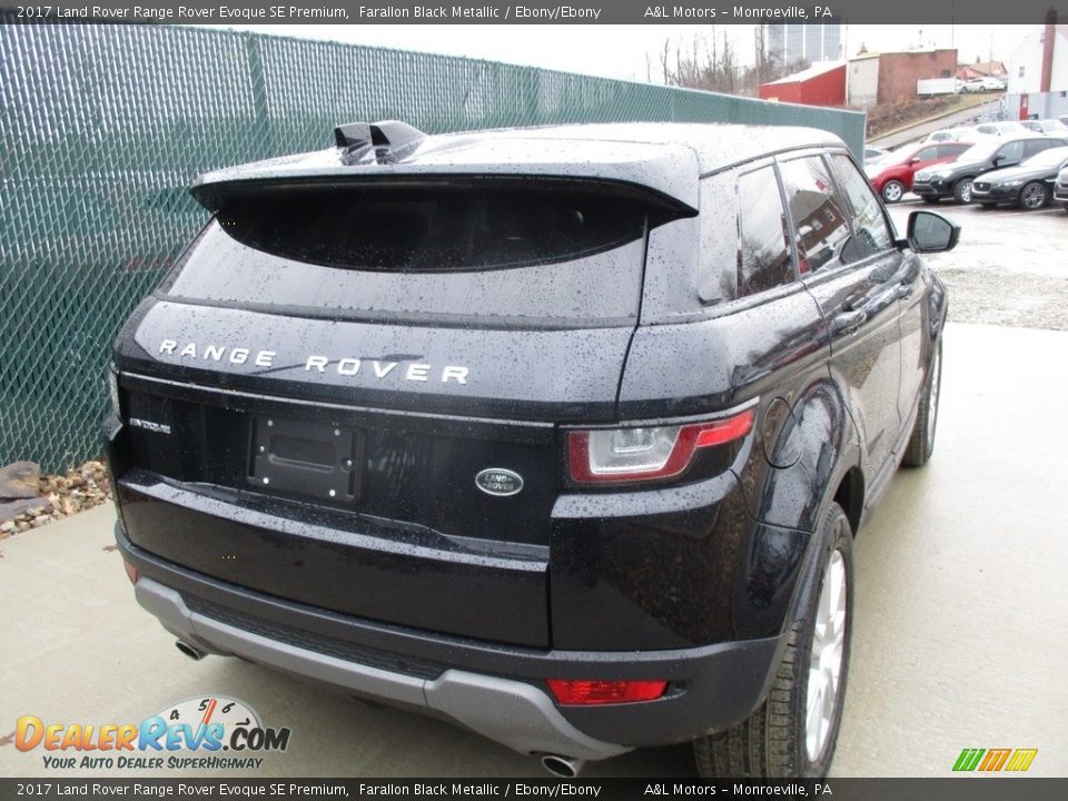 2017 Land Rover Range Rover Evoque SE Premium Farallon Black Metallic / Ebony/Ebony Photo #4