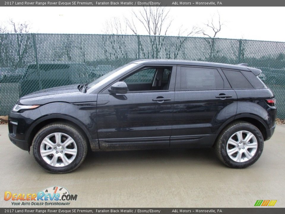 2017 Land Rover Range Rover Evoque SE Premium Farallon Black Metallic / Ebony/Ebony Photo #8