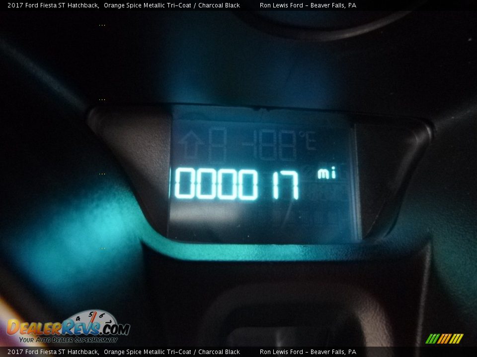 2017 Ford Fiesta ST Hatchback Orange Spice Metallic Tri-Coat / Charcoal Black Photo #20