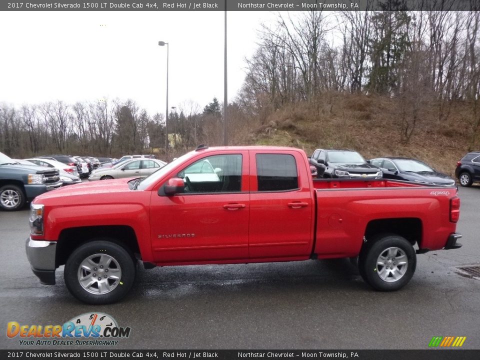 2017 Chevrolet Silverado 1500 LT Double Cab 4x4 Red Hot / Jet Black Photo #8