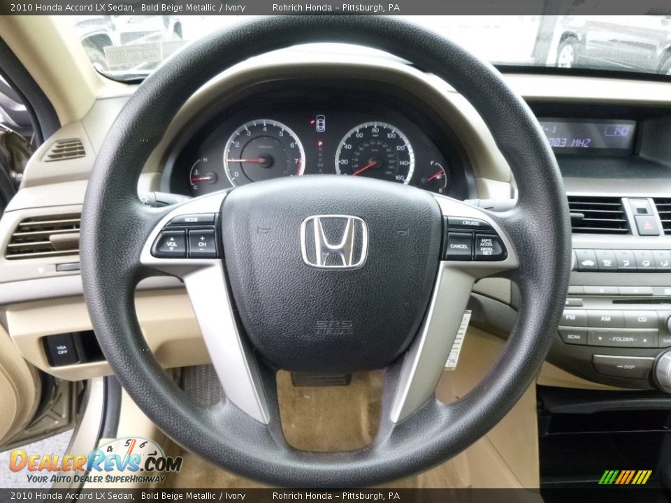 2010 Honda Accord LX Sedan Bold Beige Metallic / Ivory Photo #19