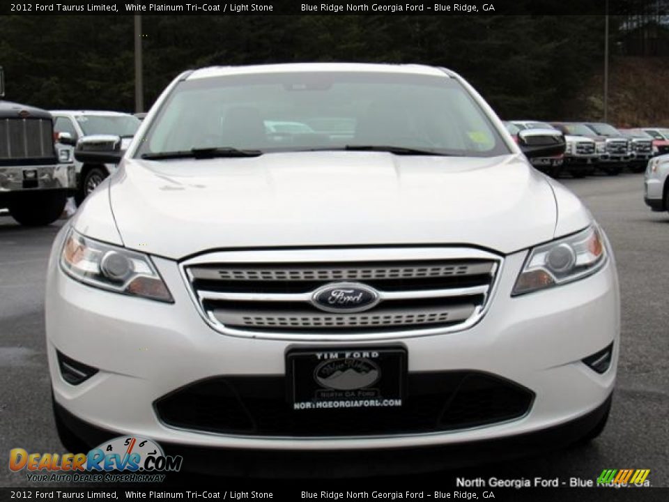 2012 Ford Taurus Limited White Platinum Tri-Coat / Light Stone Photo #8