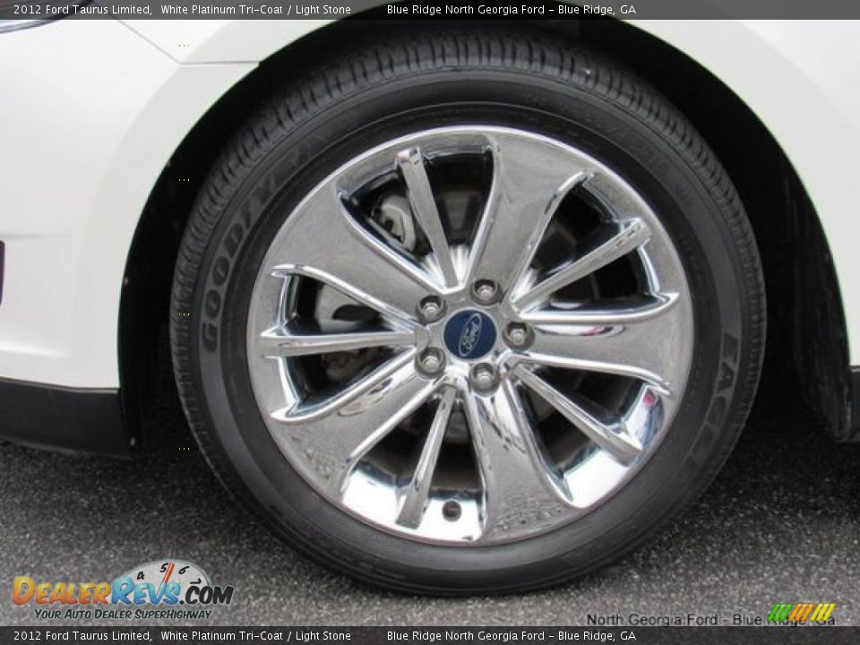 2012 Ford Taurus Limited White Platinum Tri-Coat / Light Stone Photo #9