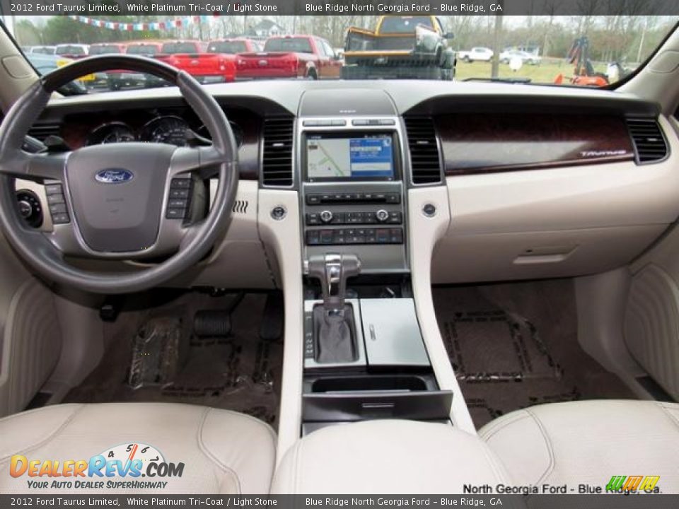 2012 Ford Taurus Limited White Platinum Tri-Coat / Light Stone Photo #17