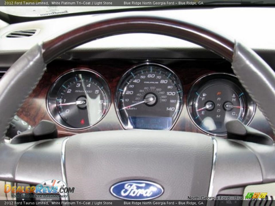 2012 Ford Taurus Limited White Platinum Tri-Coat / Light Stone Photo #19
