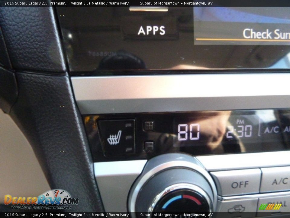 2016 Subaru Legacy 2.5i Premium Twilight Blue Metallic / Warm Ivory Photo #19