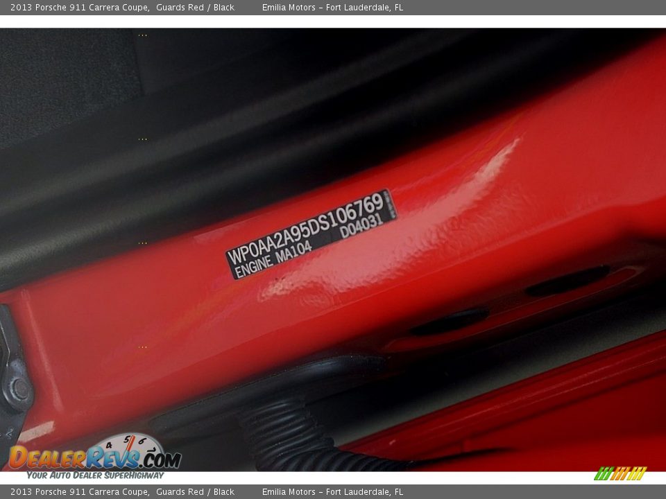 2013 Porsche 911 Carrera Coupe Guards Red / Black Photo #83